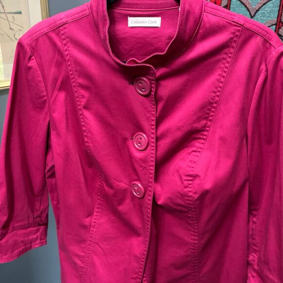 Vintage Coldwater Creek Deep Fuchsia Blazer with Oversized Buttons size 18 - Picture 3 of 8